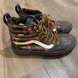 Men’s waterproof Black and Camouflage High-Top Sneakers